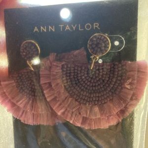Ann Taylor lavender fan pierced earrings
